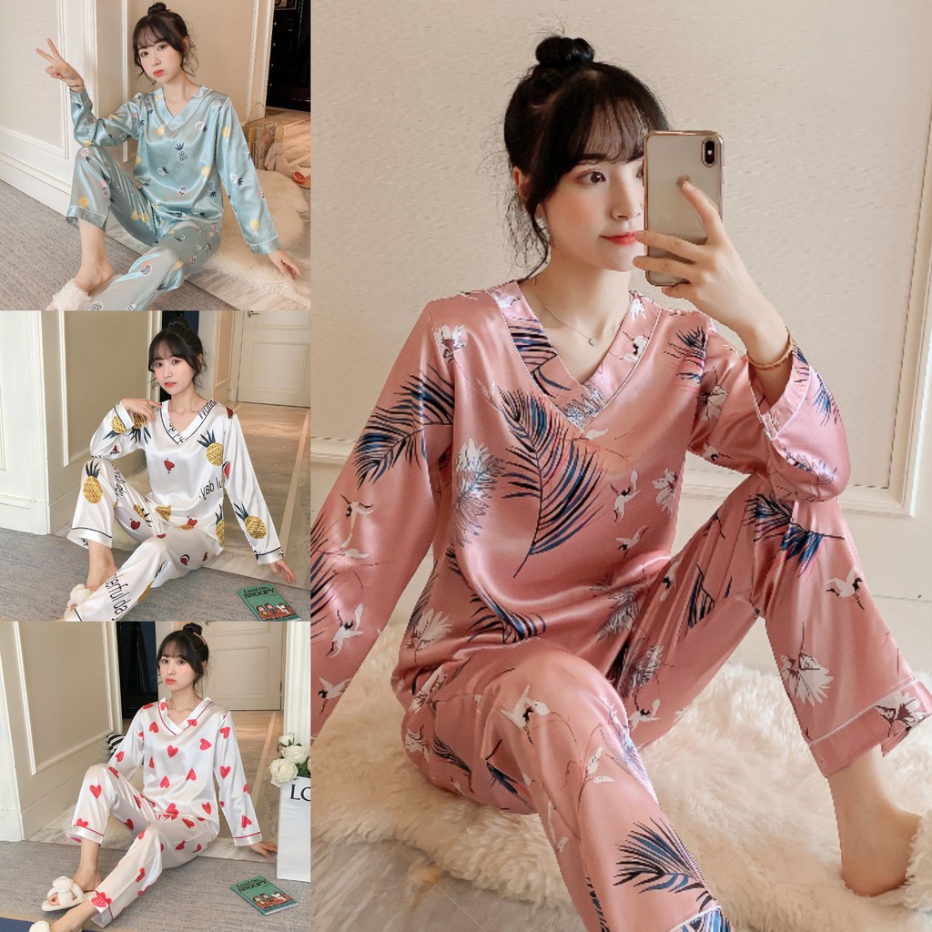 silk pajama set womens